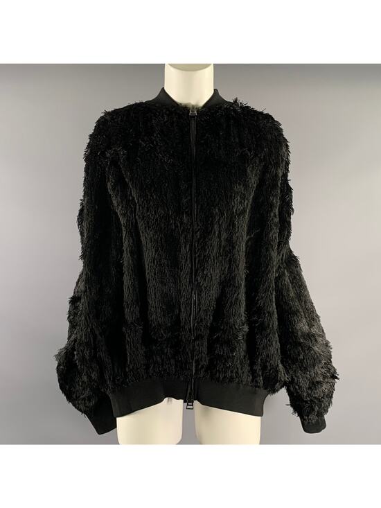 Tom Ford Jackets & Blazers - TOM FORD Size S Black Not Listed Textured Faux Fur Zip Up Jacket
